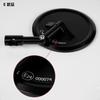 Evermotor Motorcycle Rotating Aluminum Bar End Universal Round Mirrors for and ATVs of Mirrors, 360-Degree CNC-Machine Mirrors, E-Mark Certified,