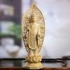Boxwood Carving Wood Crafts Sakyamuni Buddha Statue Living Room Buddha Home Gift