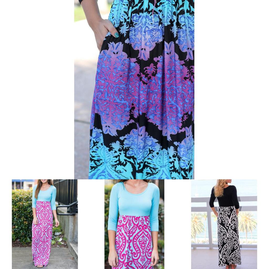Premium Quality Boho Long Maxi Dress Featuring Floral Vintage Design For Summer