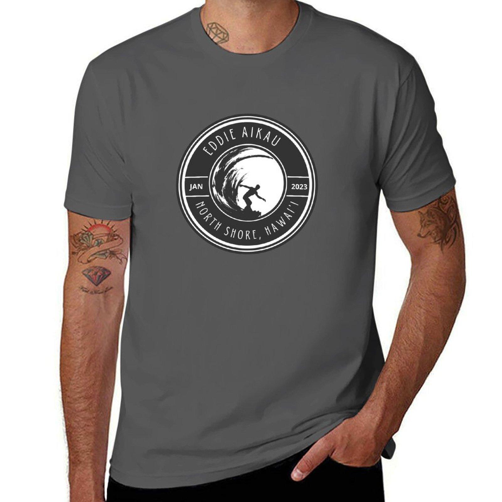 

Eddie Aikau Big Wave Surfing 2023 TShirt anime clothes boys animal print mens t shirt graphic L