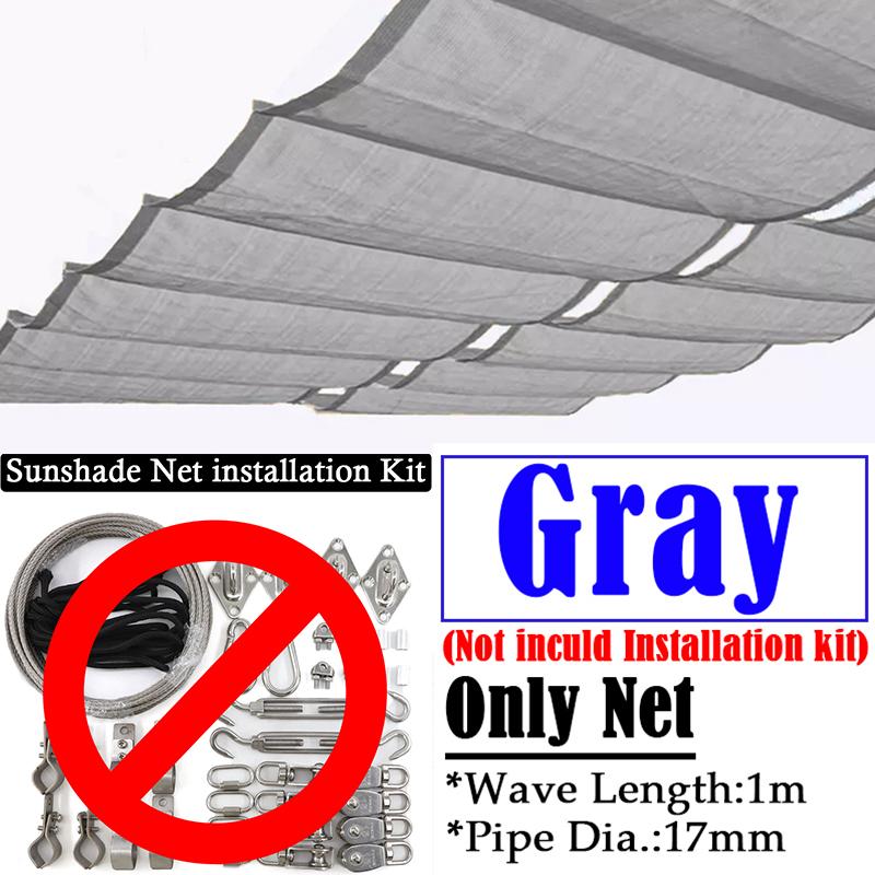 Szary Teleskopowy Markiza Zewnętrzna HDPE Falowa Siatka Cieniująca na Słońce Pergola na Dziedziniec Zadaszenie Przeciwsłoneczne Chowany Żagiel Cieniujący na Basen