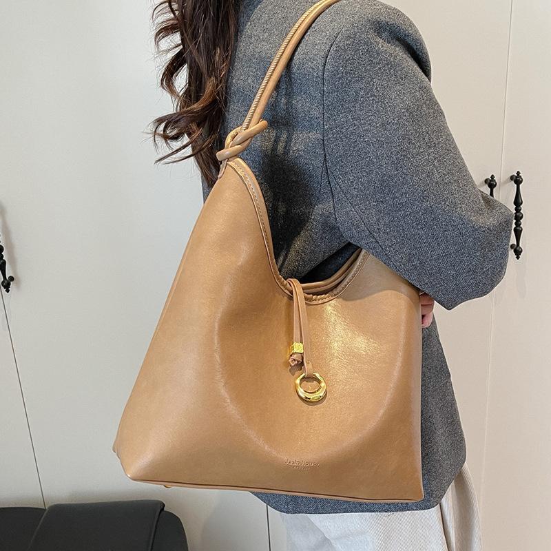 Tote Bag New Versatile Simple Commuting Bag Retro Fashion Armpit Bag Lazy Style Large Capacity Shoulder Bag