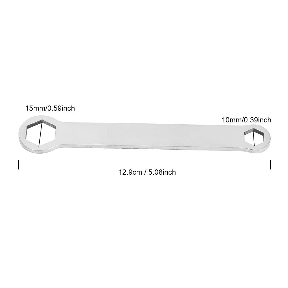 Alloy Bike Wrench Spanner 10mm 15mm s Closed Double Ended Hand Tool