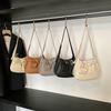 Premium trendy lychee pattern retro messenger bag women's 2025 spring new fashion niche shoulder tote bag