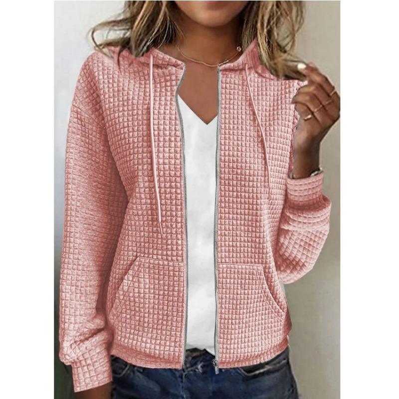 Women S Zip Up Hooded Long Sleeve Sweatshirt Coat