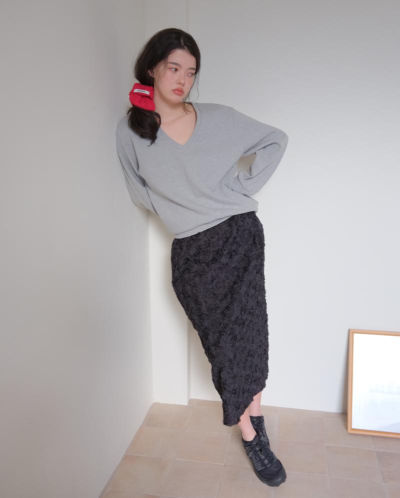 Prebois Lace Flower Long Skirt