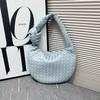 Handmade Woven Croissant Bag - Knotted Single Shoulder Underarm Tote