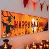 Happy Halloween Banner 250cm Long Hanging Halloween Banner With Pumpkin Terror Bloody Handprint Decor For Yard Indoor Outdoor