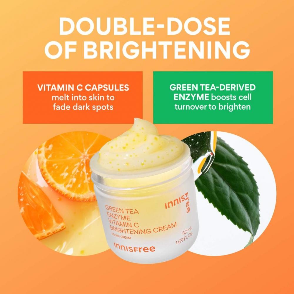 Innisfree Vitamin C Aufhellende Nachfüllbare Gel-Creme 1,69 Unzen 50 ml Für Dunkle Flecken