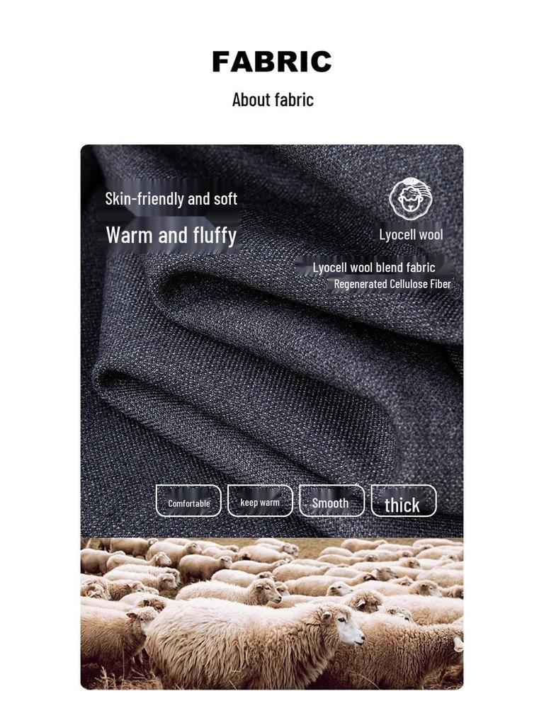 Lyocell Wool Women's High-Waist Slimming Black Harem Pants - Autumn 2025 Collection