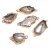 Necklace Connector Natural Stone Irregular Grey Agates Connector for Jewelry Making DIY Necklace Anklet Bracelet Accessory