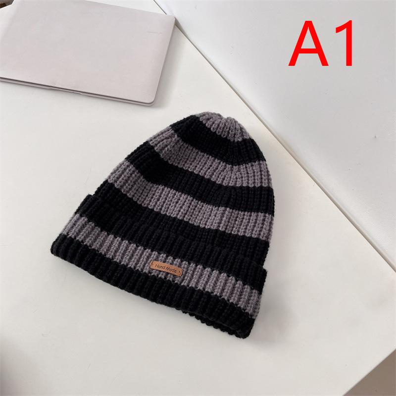 Knit Beanie Hat Women Men Elastic Winter Warm Brimless Hat Outdoor Coldproof Skullcap Bonnet