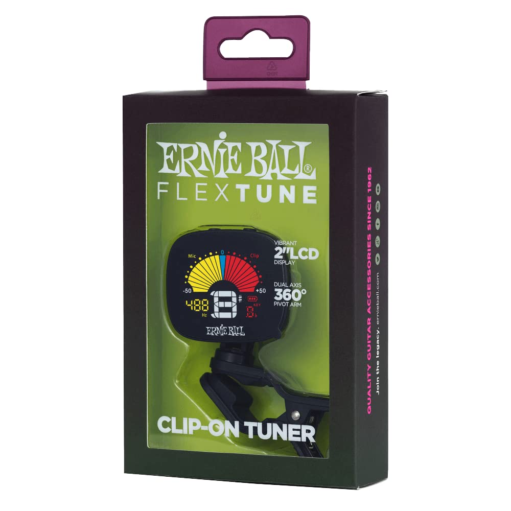Genuine Ernie Ball 4112 Clip-on Tuner, FlexTune