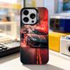 Auto Sport L-Lambo Coole Handyhülle Für iPhone 11,12,13,14,15,16,17,Pro,Max,Plus,E,Air,Mini IMD Matt Schwarz