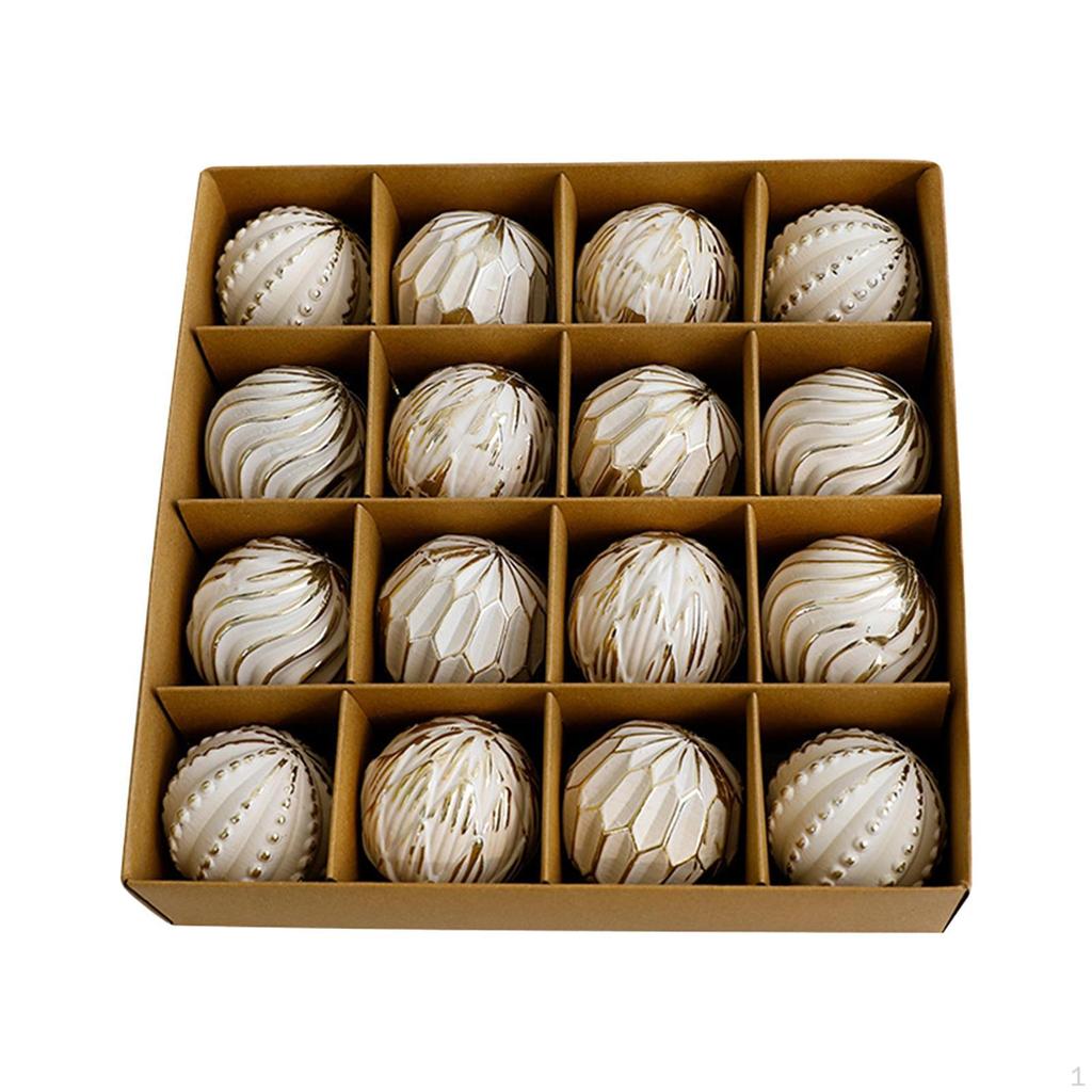 16 Pieces Christmas Tree Ball Ornament Xmas Decorative Baubles for Anniversary