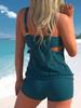 Women's Summer Bikini Set Beachwear Halter Strapless Line Sensual Two-piece Trunks Single Swimsuit S-6XL
