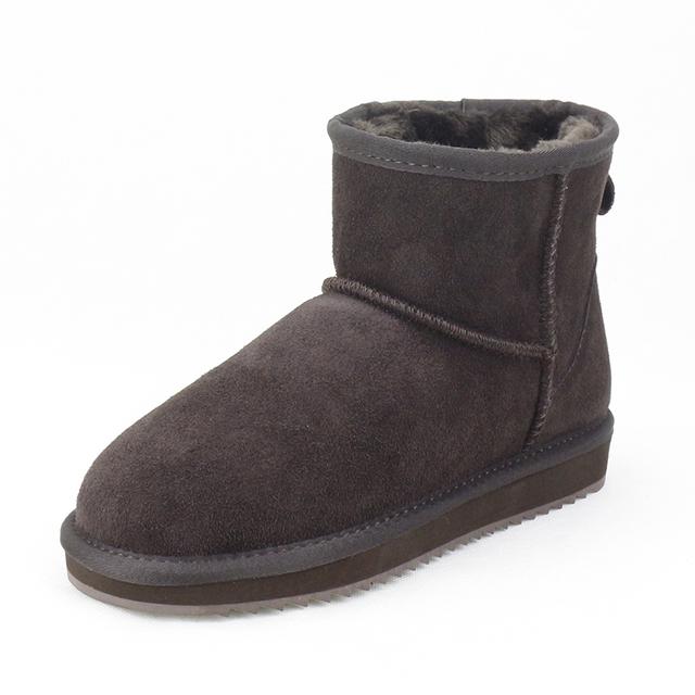 Nye Snøstøvler i Naturlig Pels Ull Dame Vinter Varme Støvler Sklisikre Damesko Ekte Kuskinn Ankelstøvletter Størrelse 45