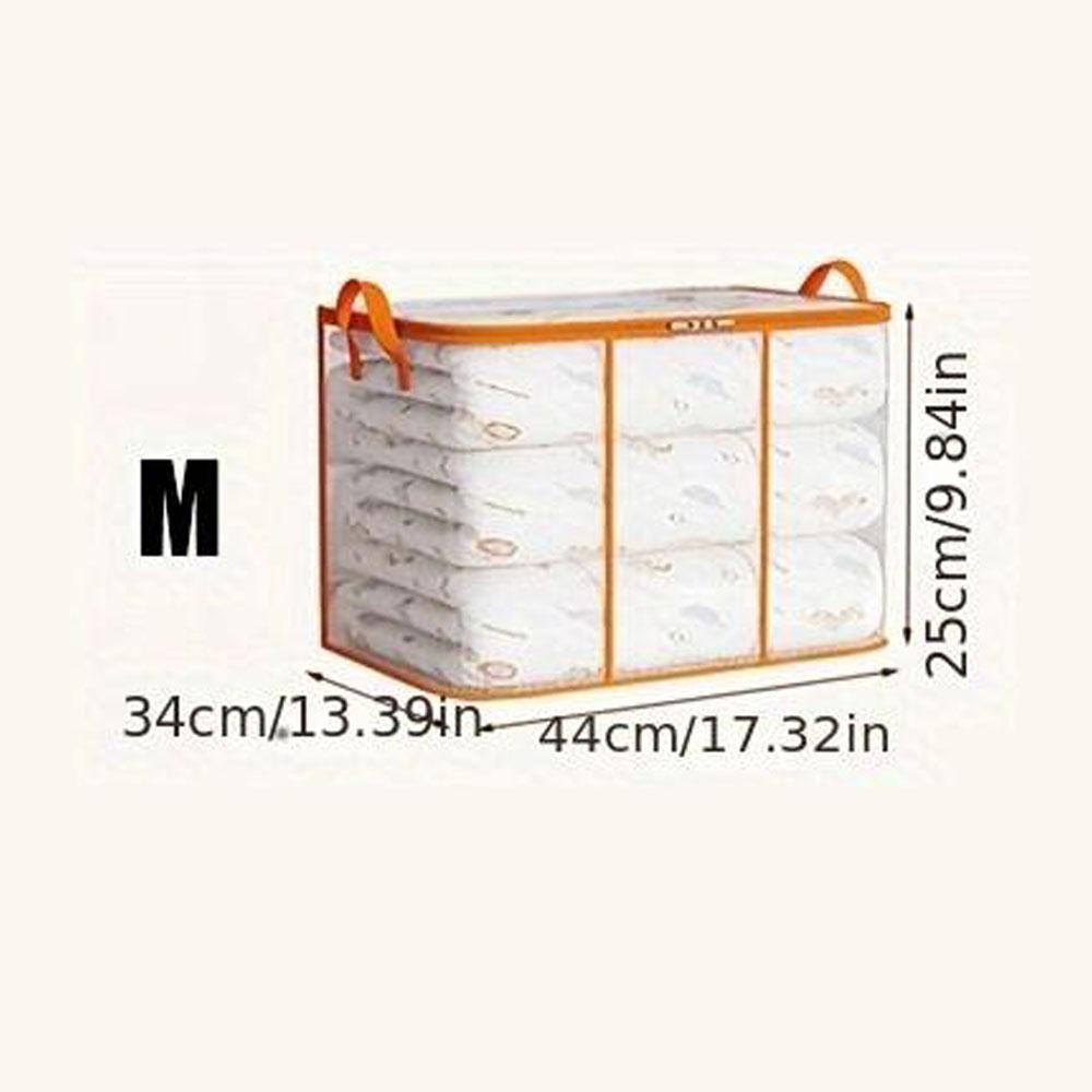 Plastic Transparent Clothes Blanket Quilt Organizer Storage Bag With Zipper Foldable Luggage Moving Packing Pouch