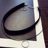 Gothic Lolita Punk Triangle Choker Necklace Black Velvet Steampunk Tattoo Necklaces Torques Jewellery Clavicle Colar Bijoux