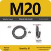 8.8 Grade Black Shock Absorbing Washer M3-M16