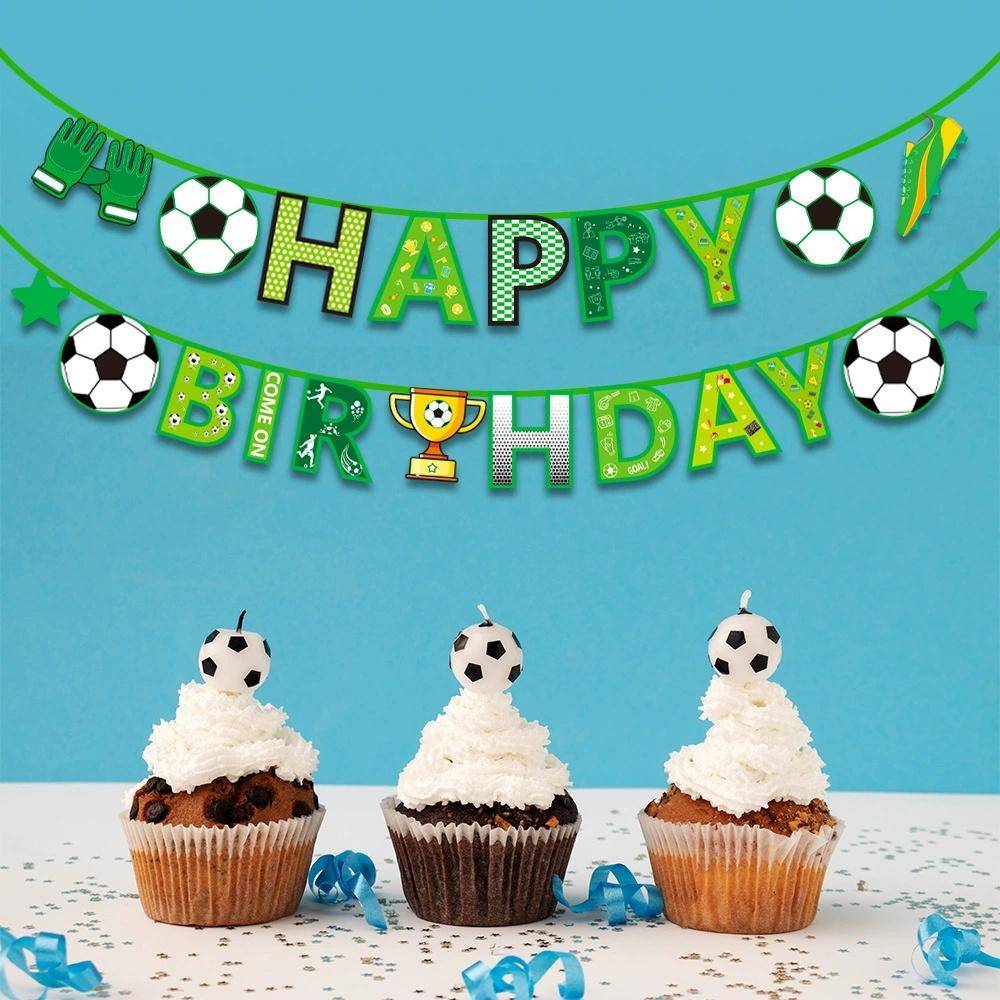 Soccer-Themed Birthday Party Banner - for Indoor/Outdoor Celebrations, for Sports-Themed Events, Soccer Birthday Decorations