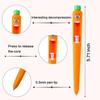 4pcs Scared Carrot Gel Pens Set 0.5mm Ballpoint Halloween Gift Funny Black Color Ink for Writing School