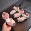 Girls' Summer Rhinestone Flower Sandals - Soft Sole Princess Dance Shoes
