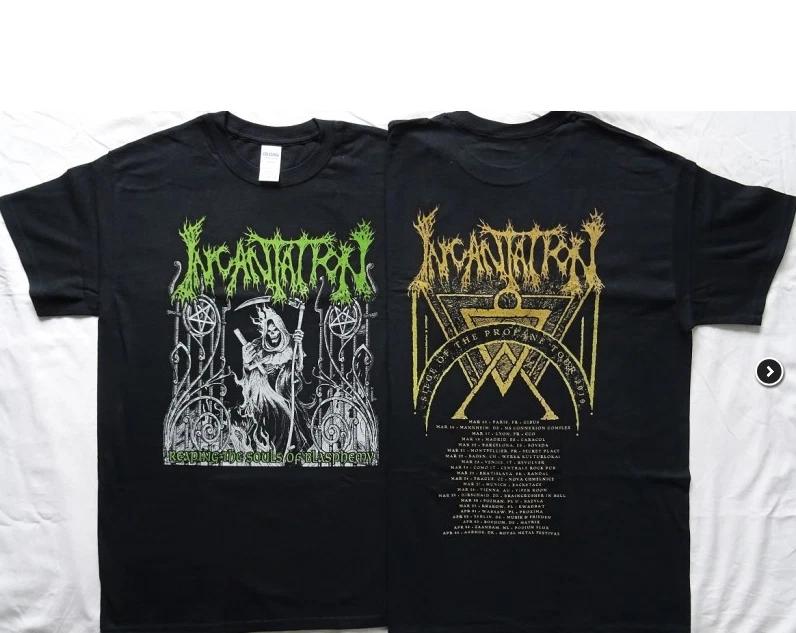 Reaping the Souls of Blasphemy Dark Death Metal Fan Tee – Old School Style XL