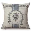 Nordic Farm Animal Cushions Cover Cock Cow Farmhouse Poster Pencil Drawing Cotton Linen Decorative Bed Sofa Pillow Cases Cojines