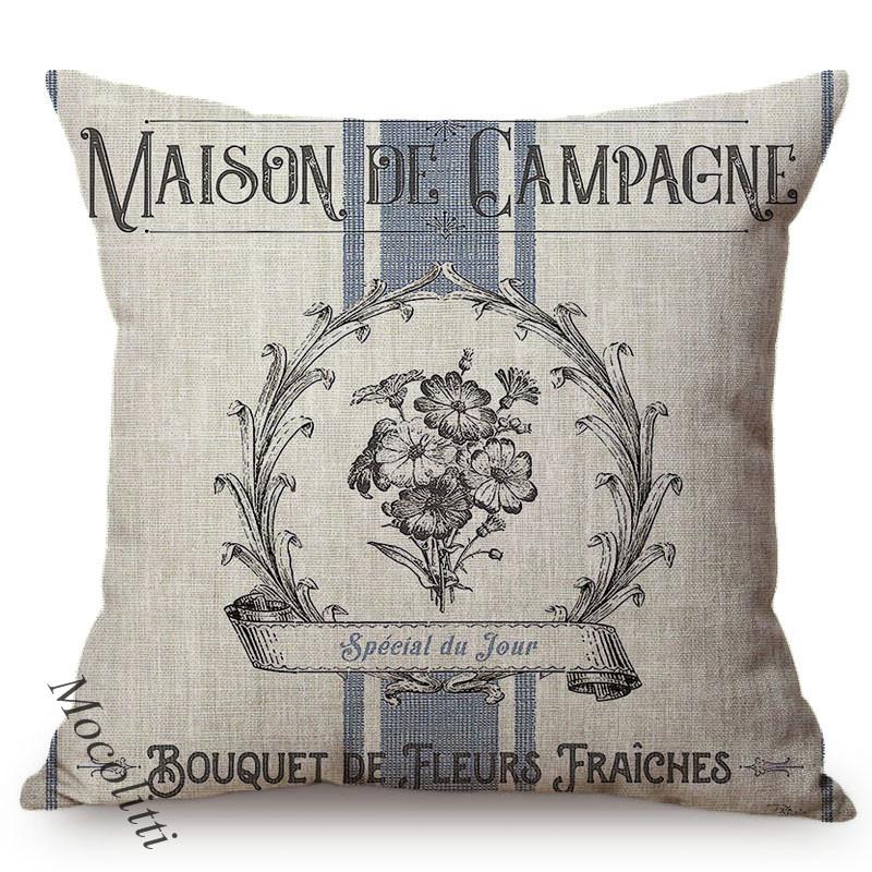 Nordic Farm Animal Cushions Cover Cock Cow Farmhouse Poster Pencil Drawing Cotton Linen Decorative Bed Sofa Pillow Cases Cojines