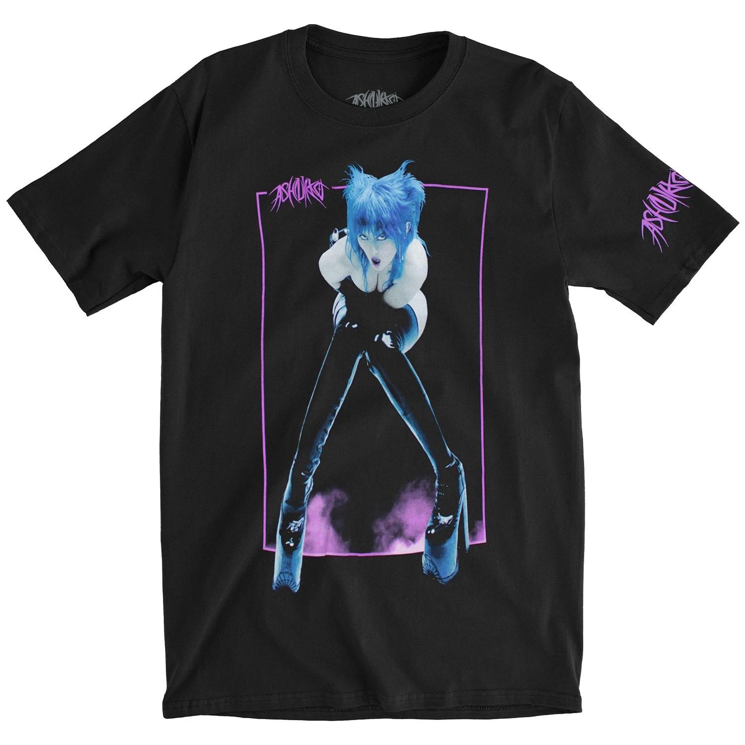 Men s Ashnikko Purple Boxed Photo T-shirt X-Small Black XL