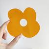 Acrylic Flower Coaster Heat-Resistant Cute Clear Cup Mat for Desk Kitchen Living Room Waterproof Non-Slip Reusable Drink Mat for Mugs