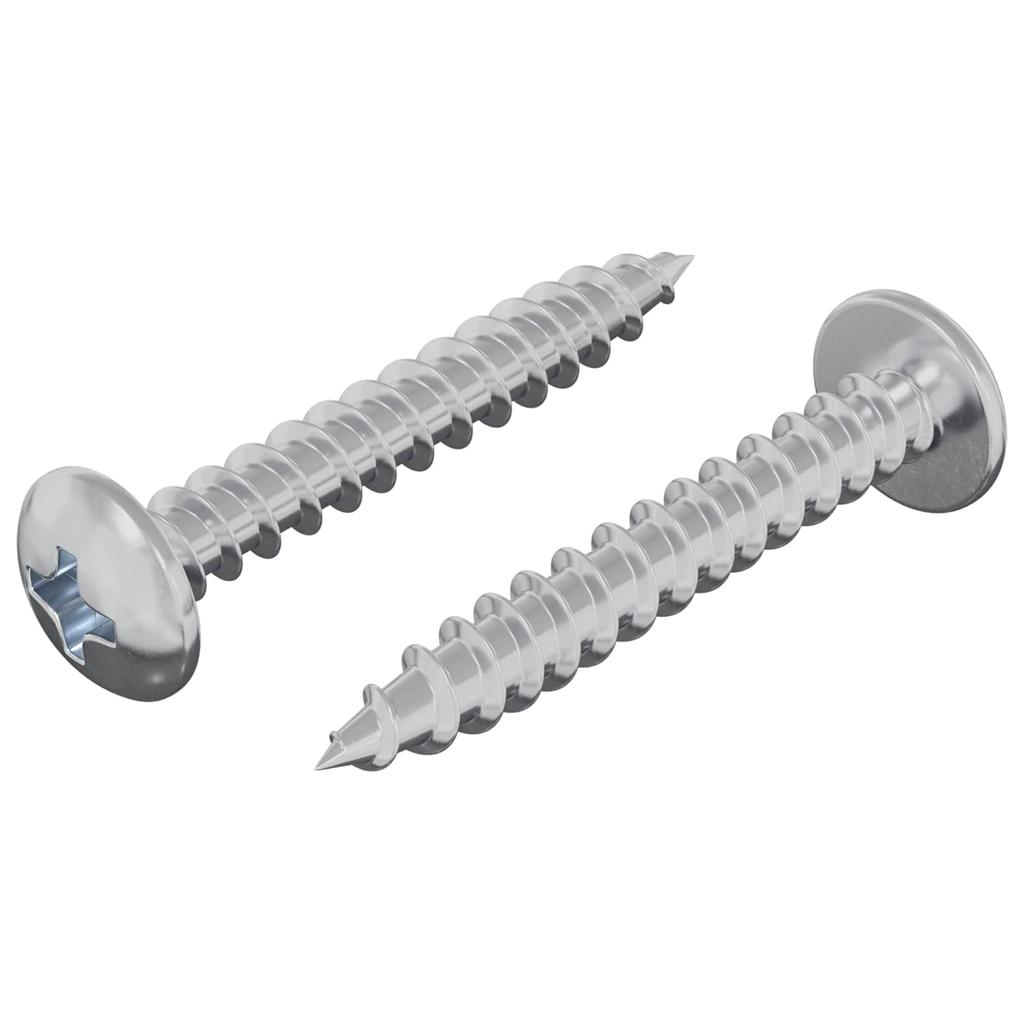 Wood Screw 2 Pcs Silver M4 X 28 Mm Iron