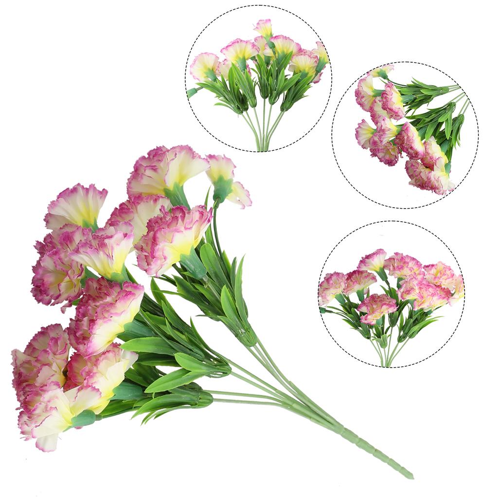 Artificial Carnation Flower Fake Carnation Flower Simulated Plastic Flower Wedding Festival Parties Garden Fence Yard Decoration
