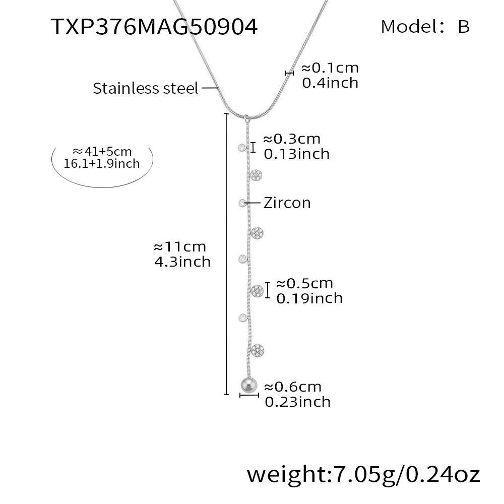 Elegant Y Chain Necklace Bracelet Choker Necklace Fashion Zircon Necklace  Women Jewelry