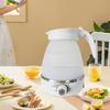 Folding Kettle Leakproof Anti Scale Handle Electric Coffee Tea Maker for Rv White