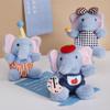 Cartoon Elephant Backpack Pendant Painter Apron Style Elephant Plush KeyChain  Bag Pendant