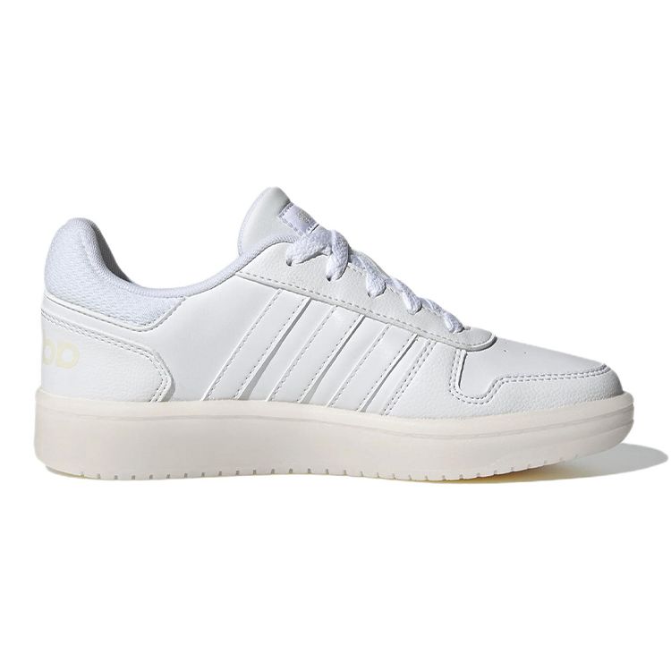 Adidas Neo Hoops 2.0 K Casual Durable Breathable Low-Top Kids Skate Shoes Pure White Kids Sneakers H01540