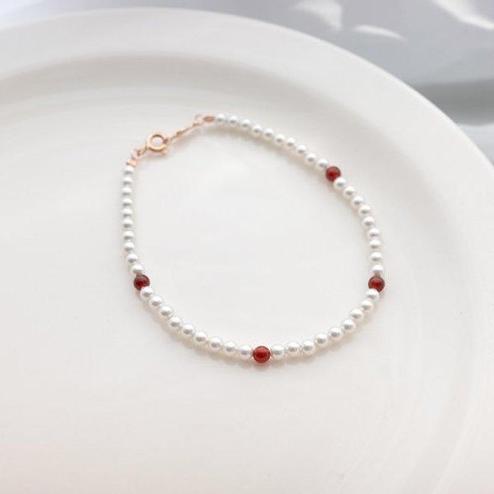 14K Jamano 3mm Swallow Pearl Bracelet Oppb0352-1