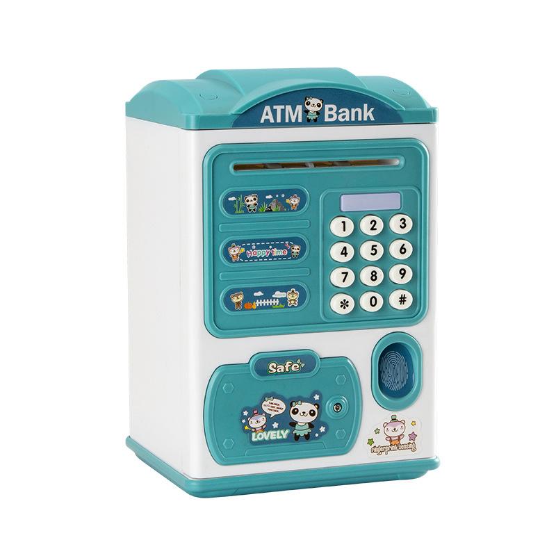 Children's Fingerprint Piggy Bank: Multifunctional Electric Coin Safe & Password Box Toy