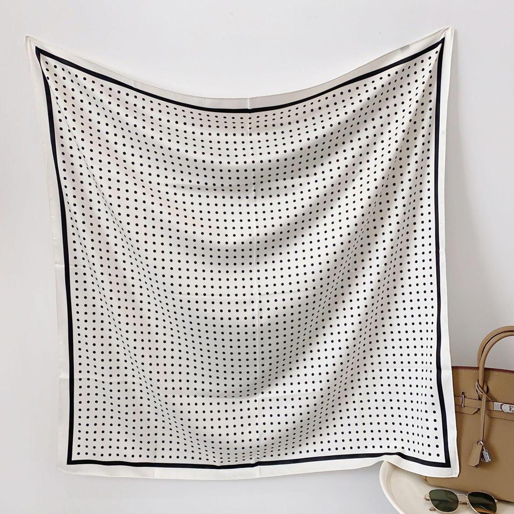 90×90 Großer Hochwertiger Schwarz-Weiß Gestreifter Schal: Professionelle Halsbekleidung, Stirnband & Sonnenschutz-Kopftuch