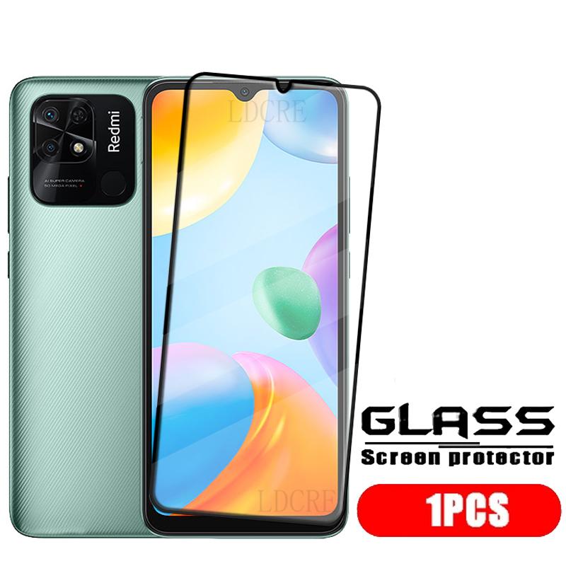 4Pcs For Xiaomi Redmi 10C Glass Redmi 10C Tempered Glass Protective Film Full Cover Glue 9H HD Screen Protector Redmi 10C Glass 2