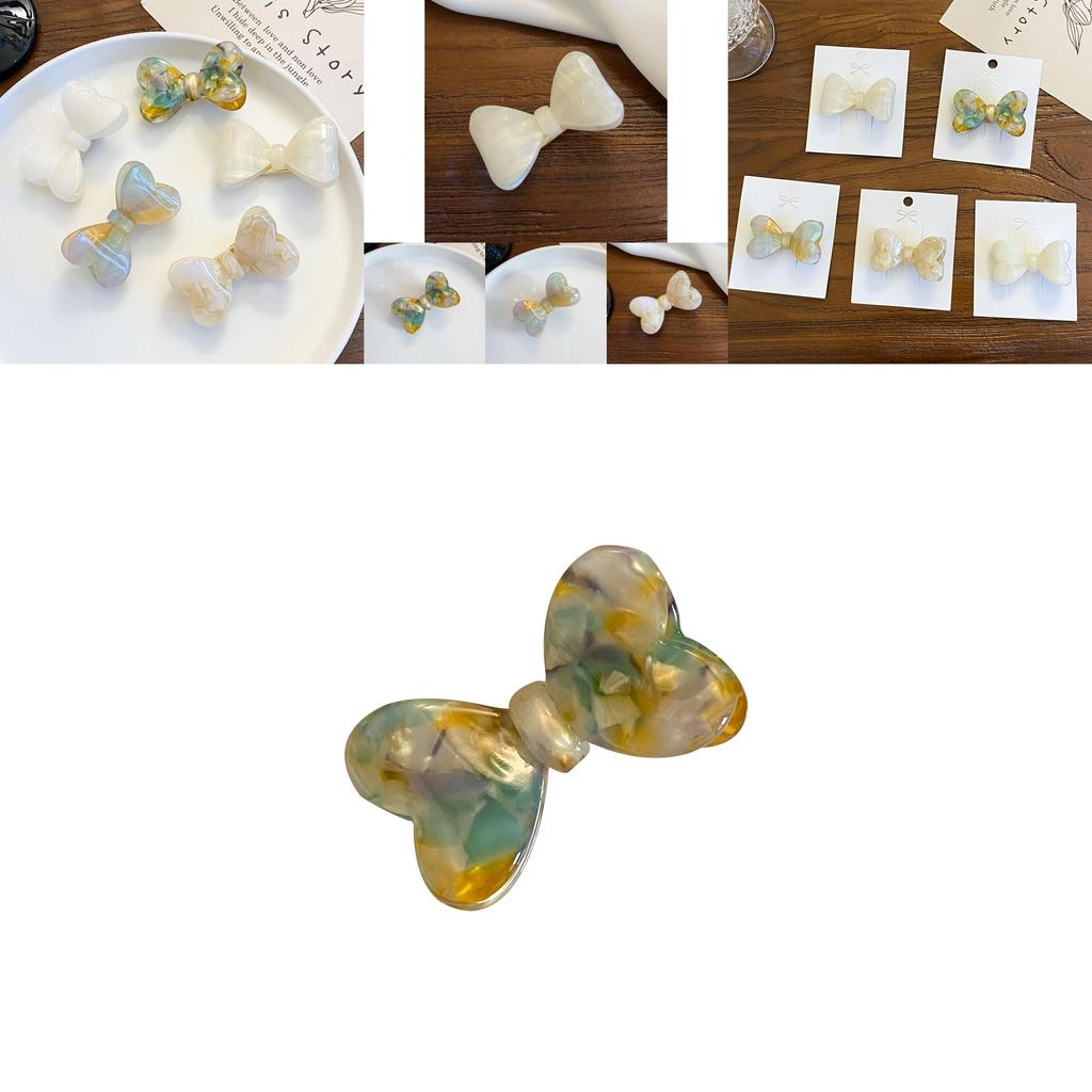 Adorable Multi-color Heart Bow Hair Clip For Women Stylish And Versatile Accessories