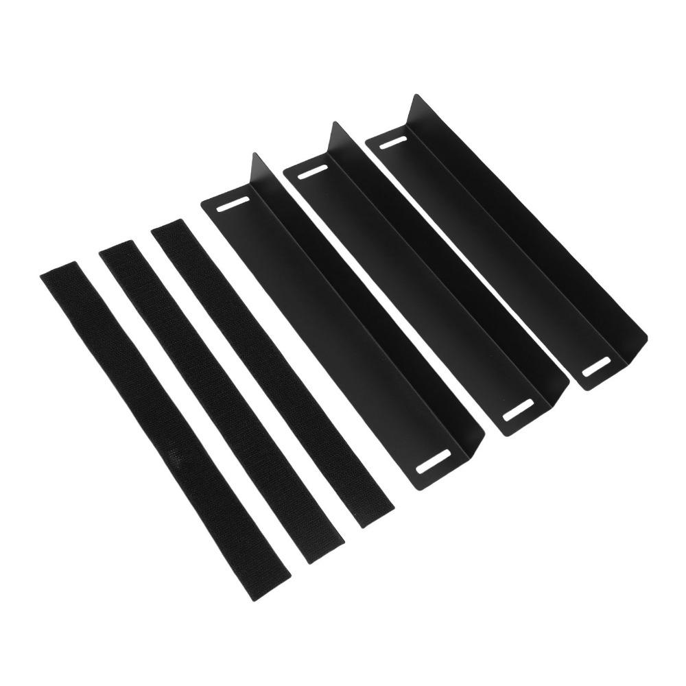 3Pcs Black Rear Trunk Organizer Carbon Steel Car Boot Splitter Trunk Divider Board  Rear Storage
