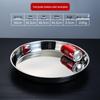 Heavy-Duty Stainless Steel Shallow Round Serving Tray