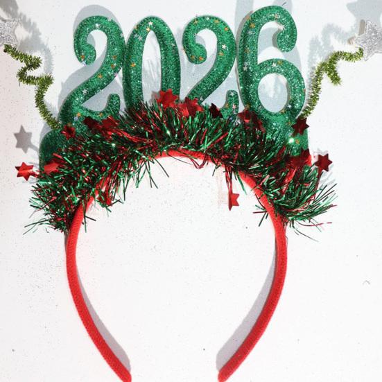 2026 Nyttårshårbøyle med Tallogo Fargerik Design Hårbøyle Festantrekk Nyttårsfeiringstilbehør