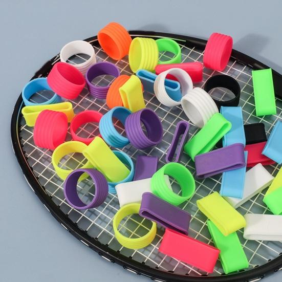 2Pcs Pickleball Paddle Grip Band Elastic Badminton Table Tennis Racket Overgrip Handle Silicone Anti-slip Ring Pickleball Accessories