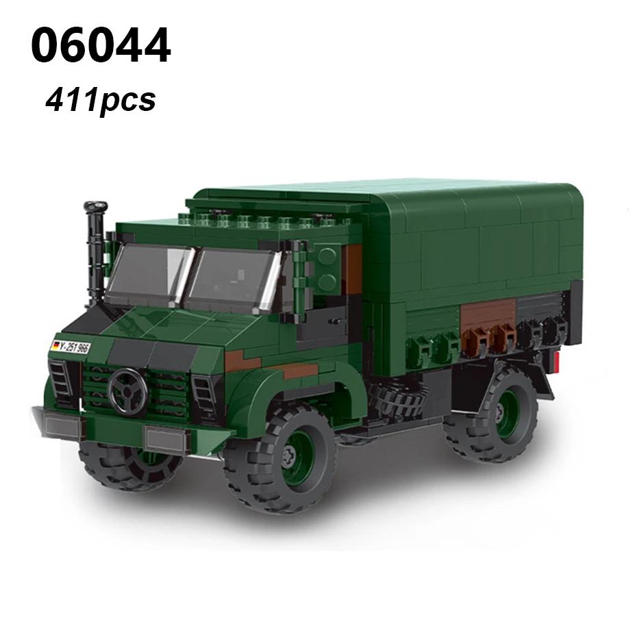 DIY Germany Military Series HX-8 Elefant Tractor PZH2000 Cannon Leopard Tank Lars-2 Rocket Launcher Building Blocks Bricks