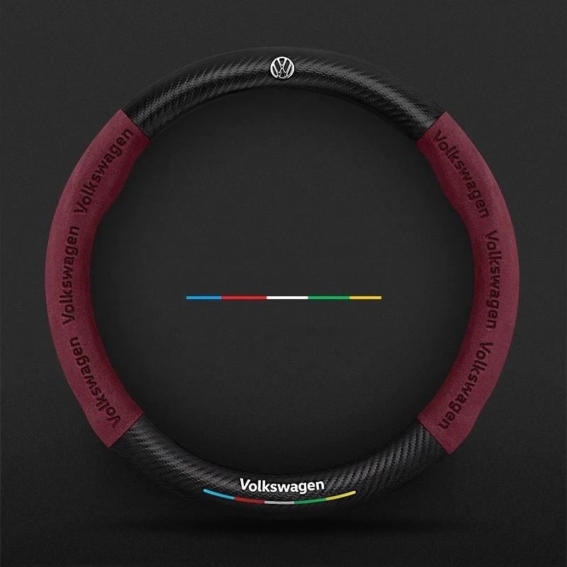 

2026 Hot For Volkswagen VW Leather Car Steering Wheel Cover for Volkswagen VW Golf 7 Mk7 Touran Up New Polo Jetta Passat B8 Tigu