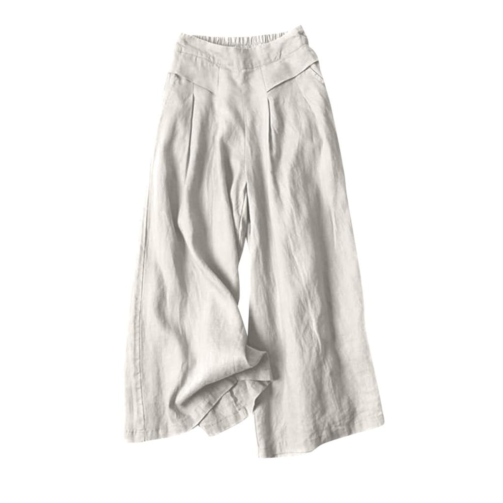 Fashion Women High-waisted Loose Summer Thin Slim Large Size Casual Straight Pants
